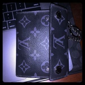 Louis Vuitton Monogram Eclipse Rivets Chain Wallet